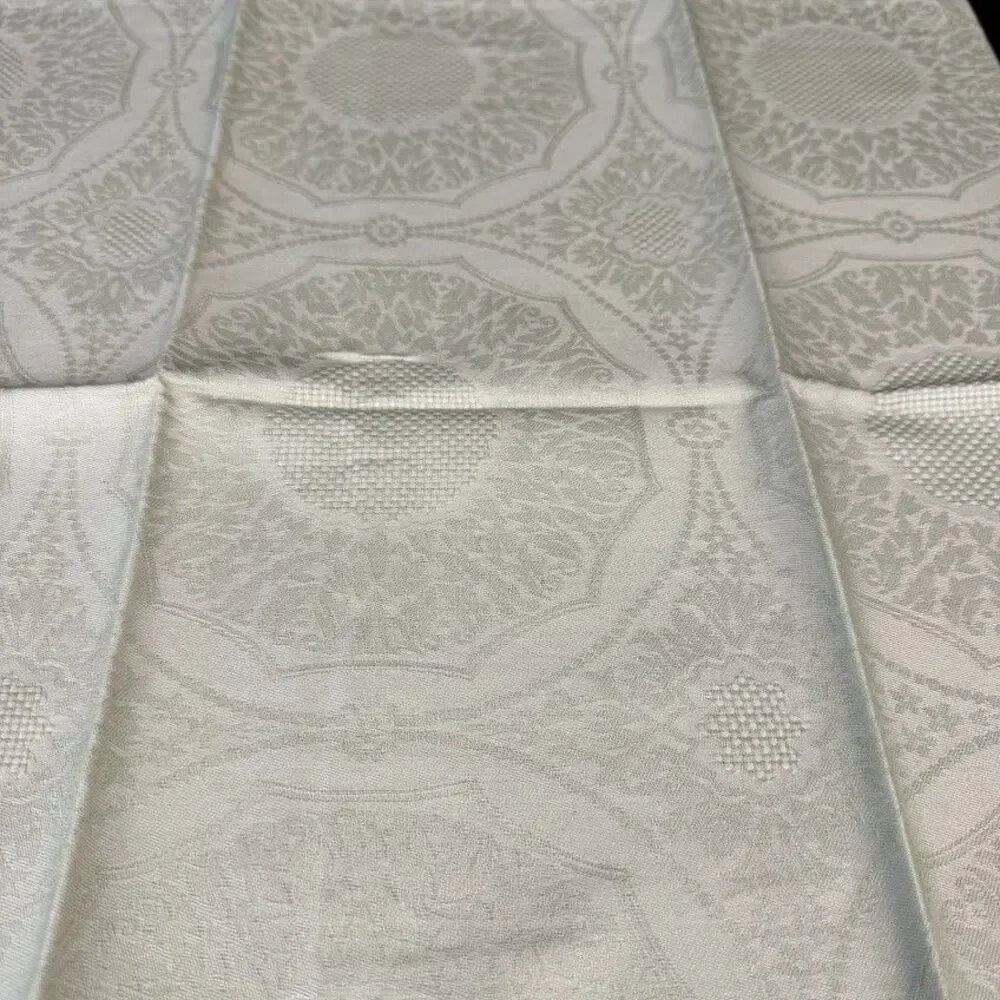 Set of 8 Vintage 100% Cotton Sage Green Damask 19x19 Inch Cloth Napkins-NEW